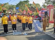 Semarakkan HUT Ke-81 RI, Kontingen Kalurahan Sumberwungu Ikuti Lomba Gerak Jalan Kapanewon Tepus