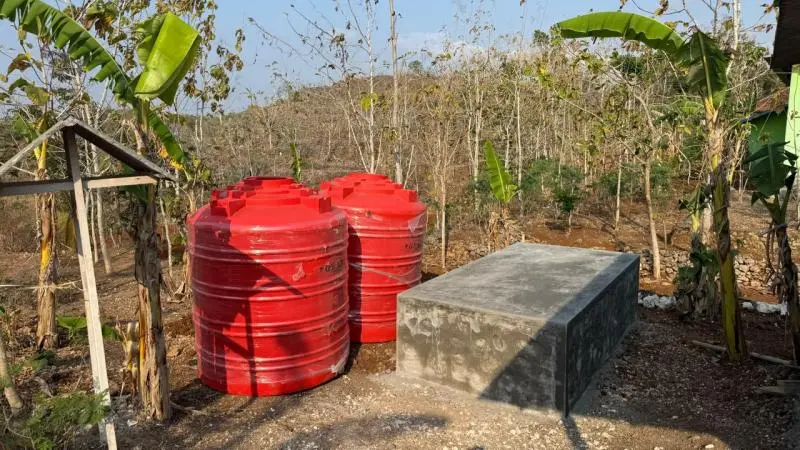 Pembangunan Penampungan Air Bersih Padukuhan Pudak Masuki Tahap Akhir