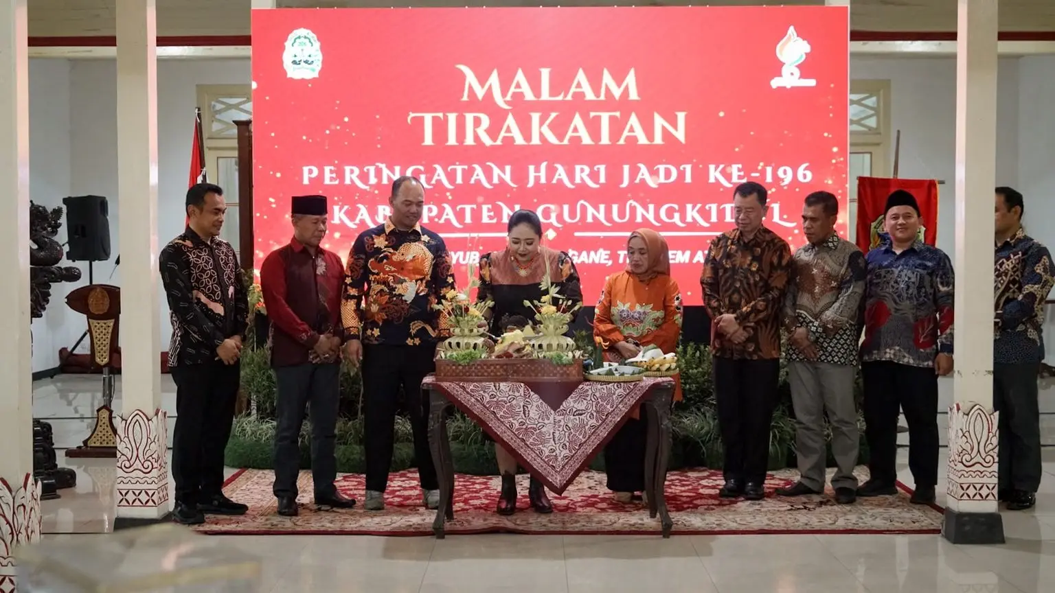 Malam Tirakatan Hari Jadi ke 196 Gunungkidul, Refleksi Sejarah dan Penguatan Gotong Royong