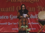 Bupati Endah Subekti Kuntariningsih membuka MTQ Pelajar 2026 di SMP Negeri 1 Wonosari