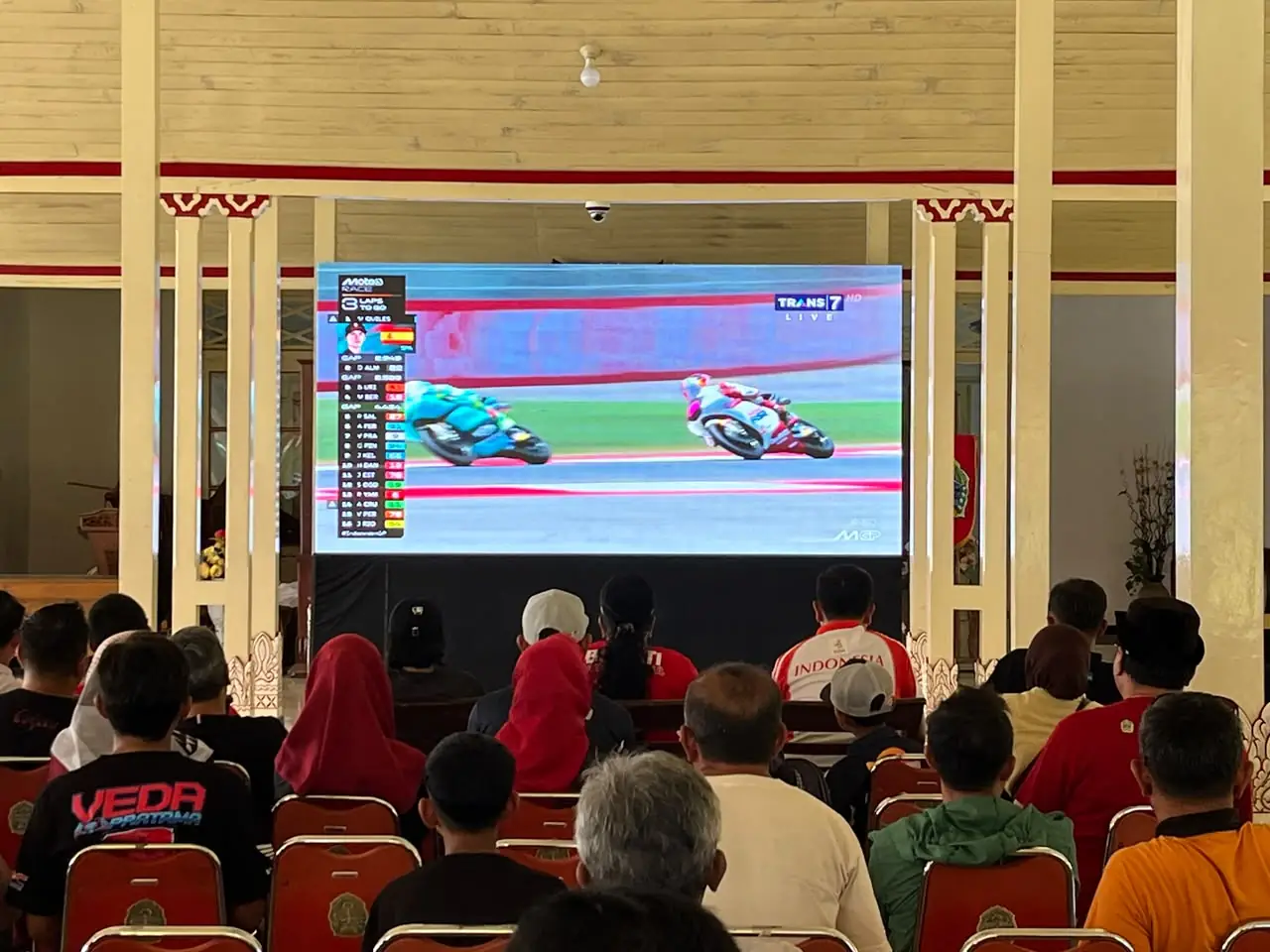 Nonton Bareng Dukung Veda Ega Pratama di Mandalika