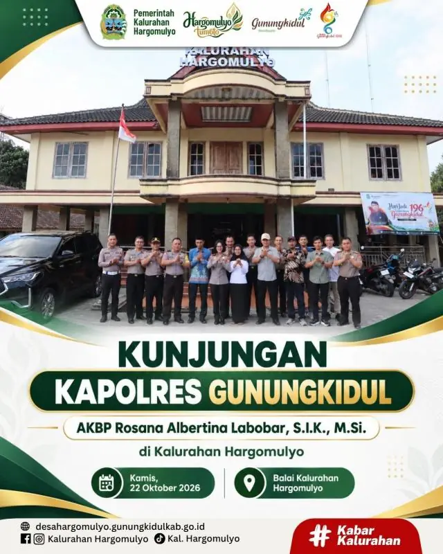 Kunjungan Kapolres Gunungkidul ke Balai Kalurahan Hargomulyo